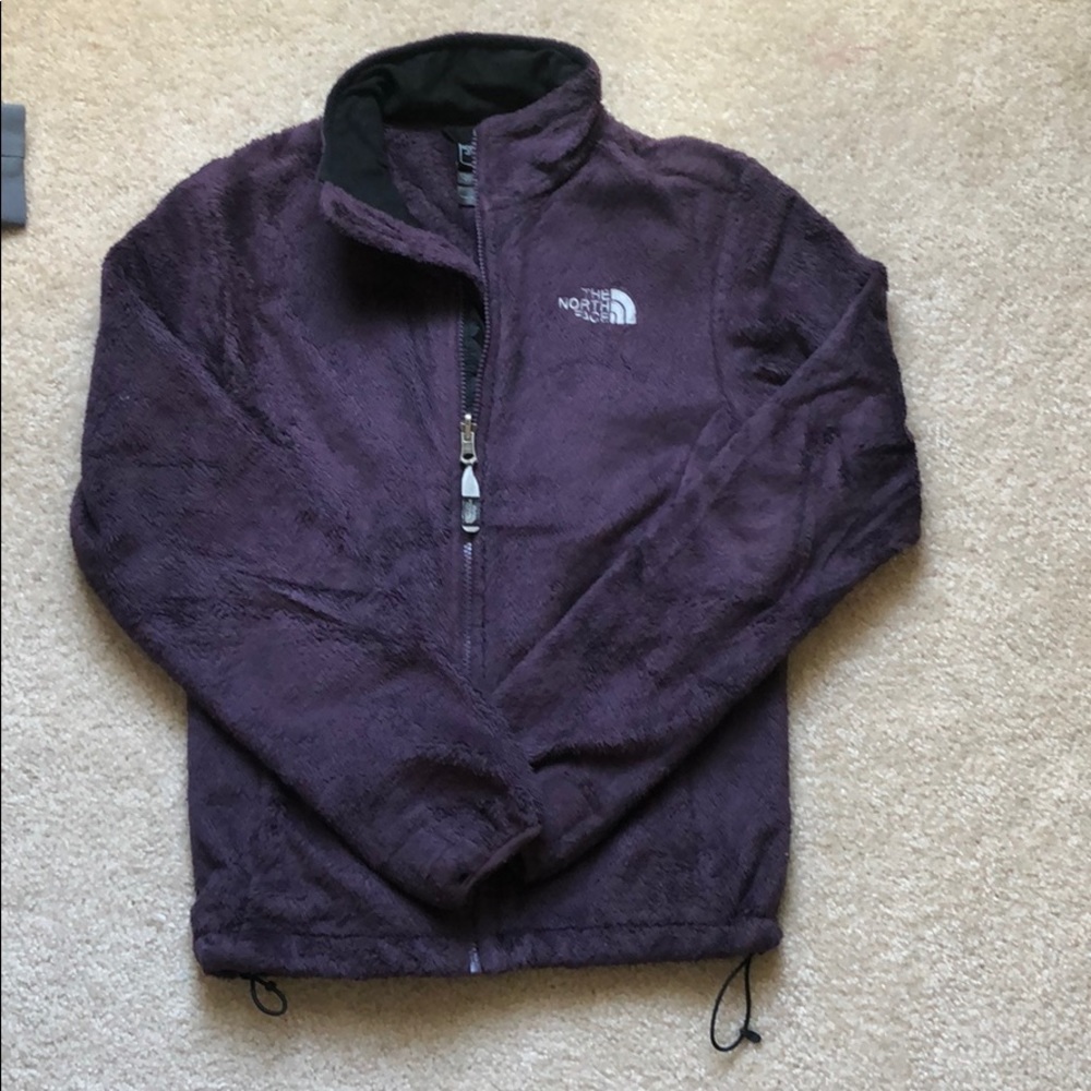North Face Purple Fuzzy Full-Zip Sweatshirt